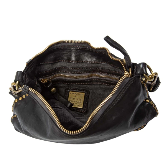 Borsa a spalla Teresa in pelle nera campomaggi