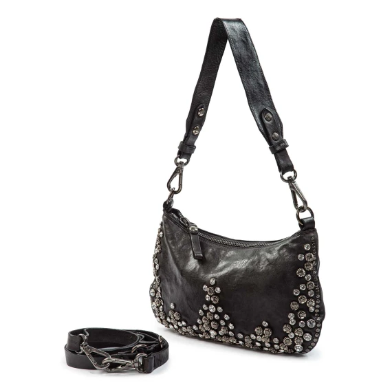 TERESA one-shoulder bag with black leather studs campomaggi