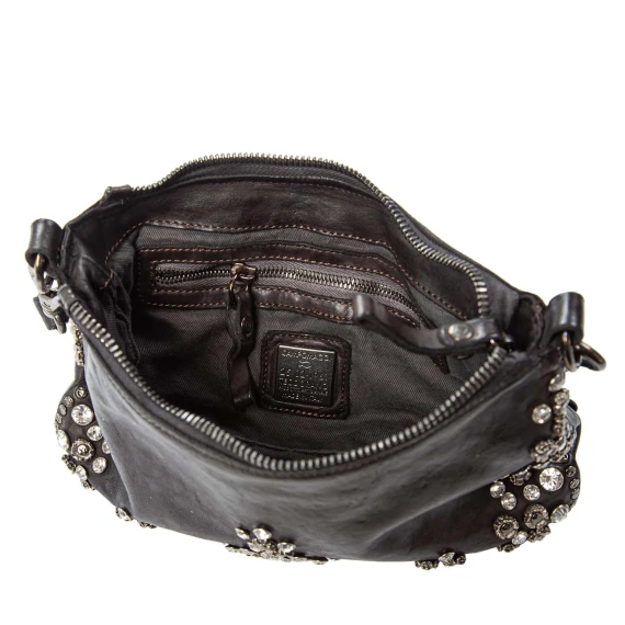 TERESA one-shoulder bag with black leather studs campomaggi