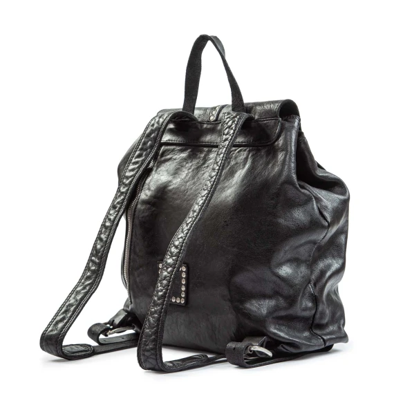 zaino CARLOTTA in pelle nera campomaggi