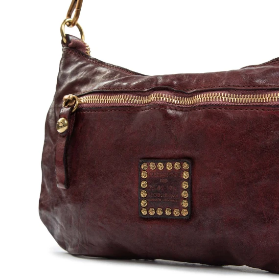 TERESA single-shoulder bag in burgundy leather campomaggi