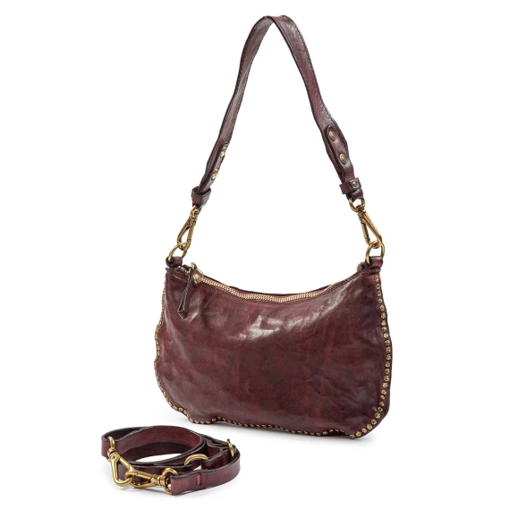 TERESA single-shoulder bag in burgundy leather campomaggi