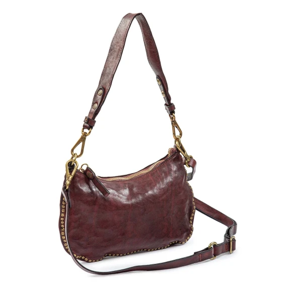 TERESA single-shoulder bag in burgundy leather campomaggi