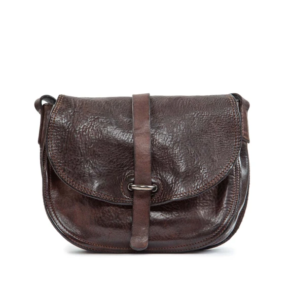 LINDA brown leather shoulder bag campomaggi