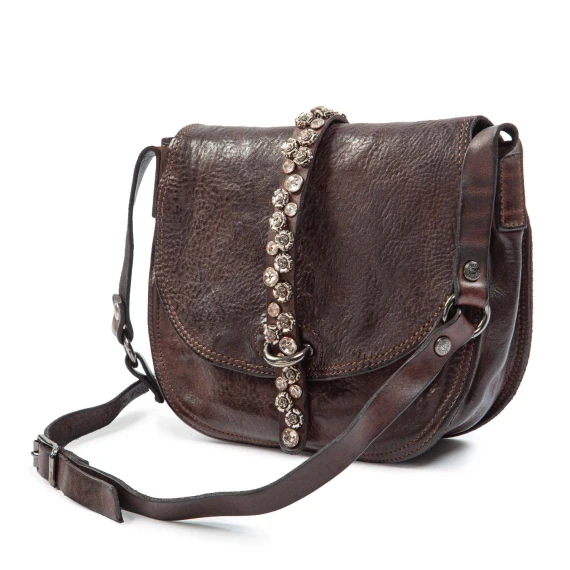 LINDA brown leather shoulder bag campomaggi