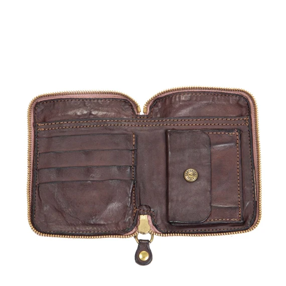 Tosca brown leather wallet campomaggi