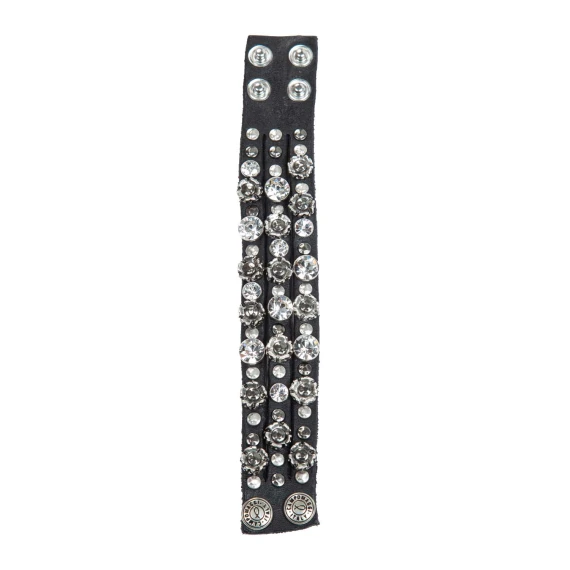 bracciale tre giri in pelle nera campomaggi