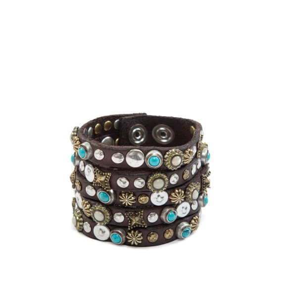 bracciale cinque giri in pelle marrone campomaggi