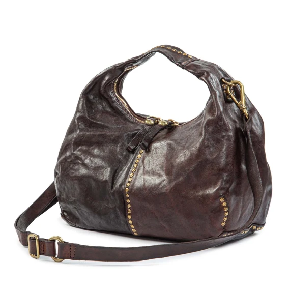 VILMA medium brown leather shoulder bag campomaggi