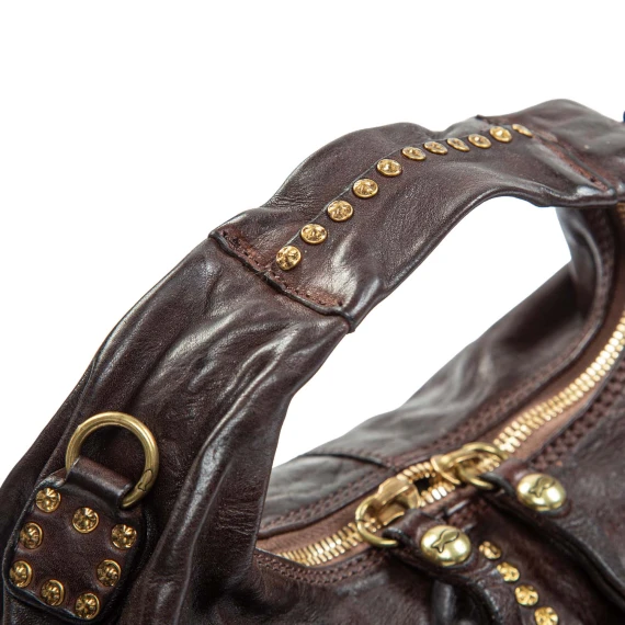 VILMA medium brown leather shoulder bag campomaggi