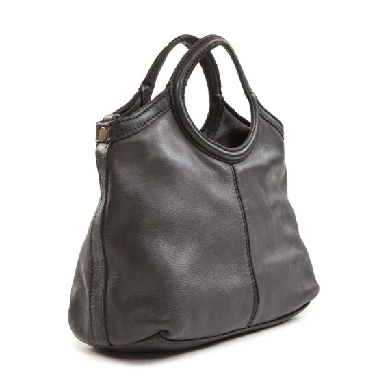 shopper piccola CAMILLA in pelle nera