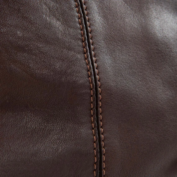 shopper piccola CAMILLA in pelle testa di moro