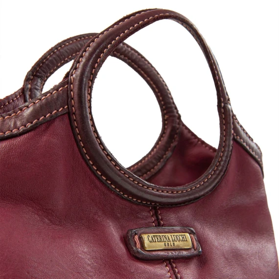 shopper piccola CAMILLA in pelle viola