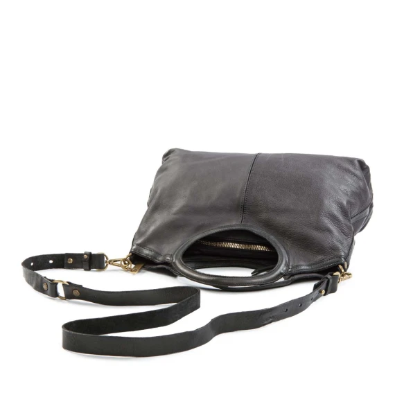 shopper CAMILLA grande in pelle nera