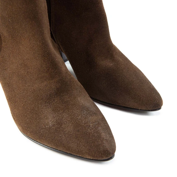 stivali a tubo in camoscio fango