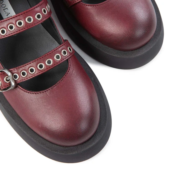 bebe con 4 fibbie in pelle ruby