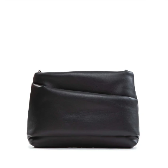 clutch TORA MINI in pelle nera