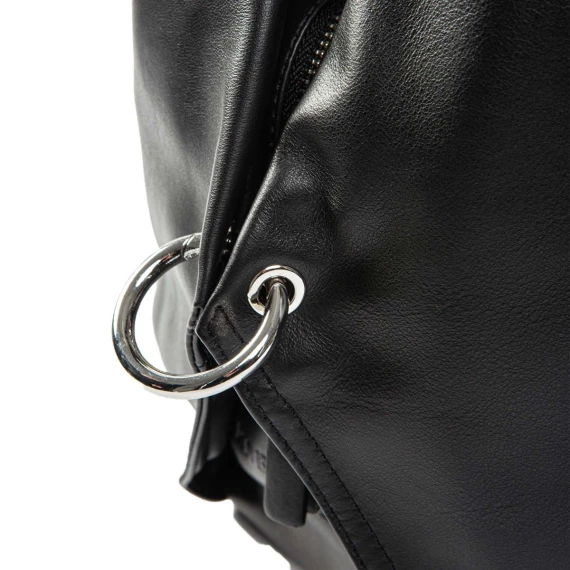 monospalla AMANDA in pelle nera