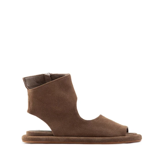 stivaletto VELOUR in camoscio tortora