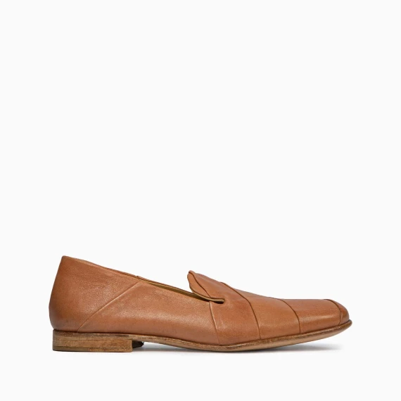 mocassini in pelle beige