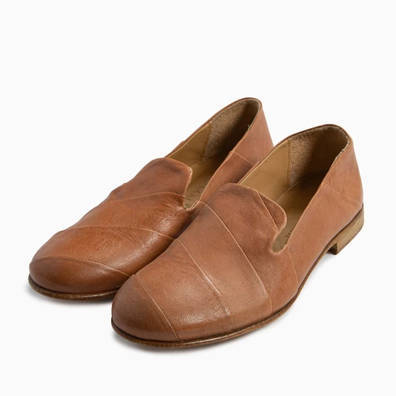 mocassini in pelle beige