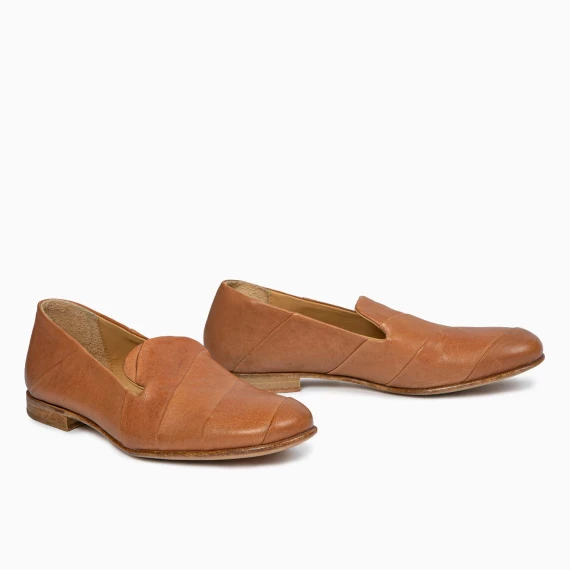 mocassini in pelle beige