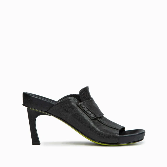 sabot fibbia in pelle nera