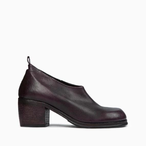 stivaletti in pelle viola