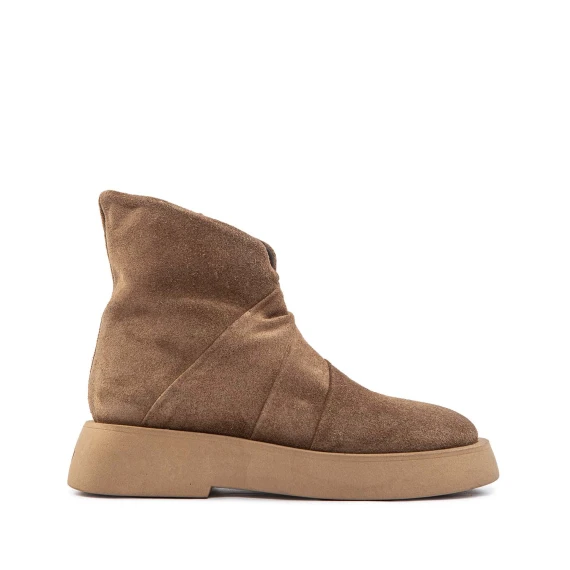Beige suede fold-over biker boots Ernesto Dolani