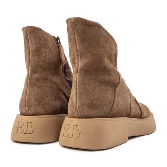 biker pieghe in camoscio beige