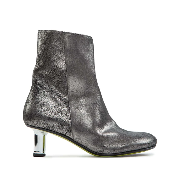 VITTORIA ankle boots with a cylindrical heel in laminated leather Ernesto Dolani