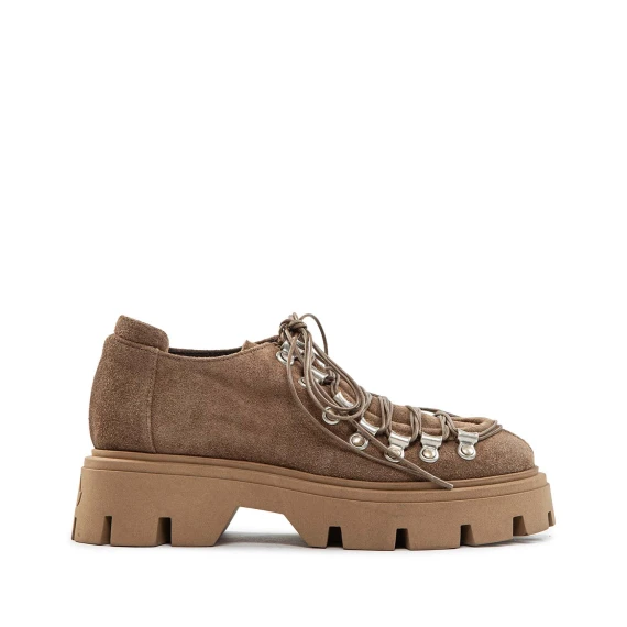 pedula stringata in camoscio beige Ernesto Dolani