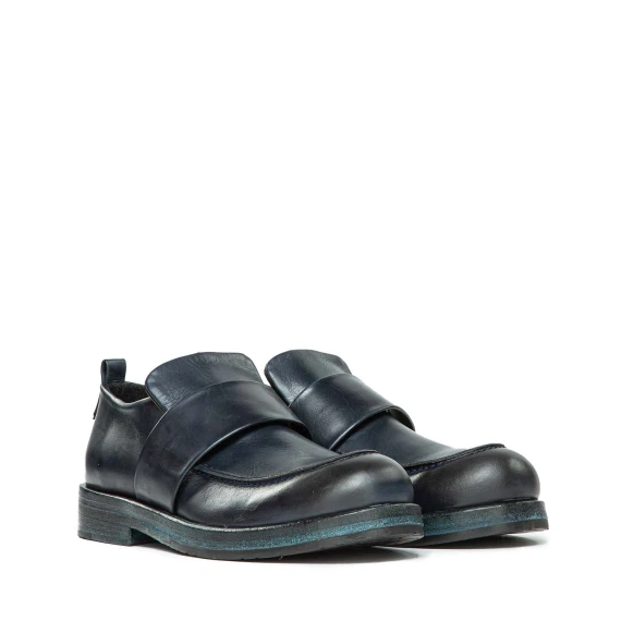 blue moccasin with a cuff Ernesto Dolani