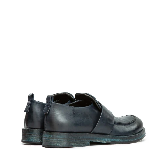 blue moccasin with a cuff Ernesto Dolani
