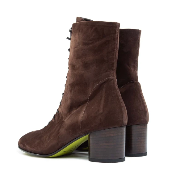 brown suede lace-up ankle boots Ernesto Dolani