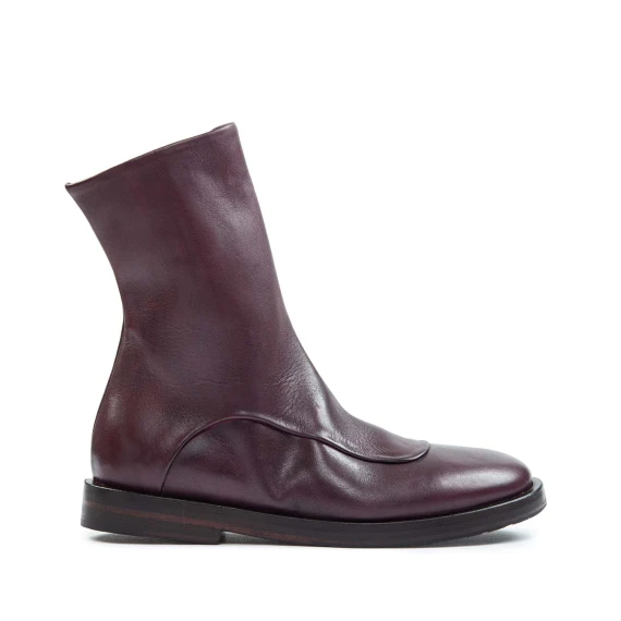 biker con ghetta in pelle bordeaux Ernesto Dolani