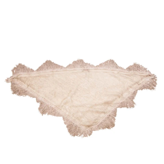 foulard frange beige