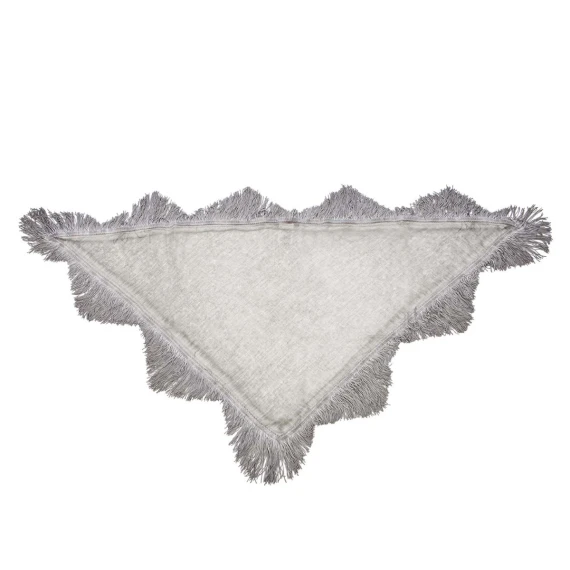 foulard frange grigio