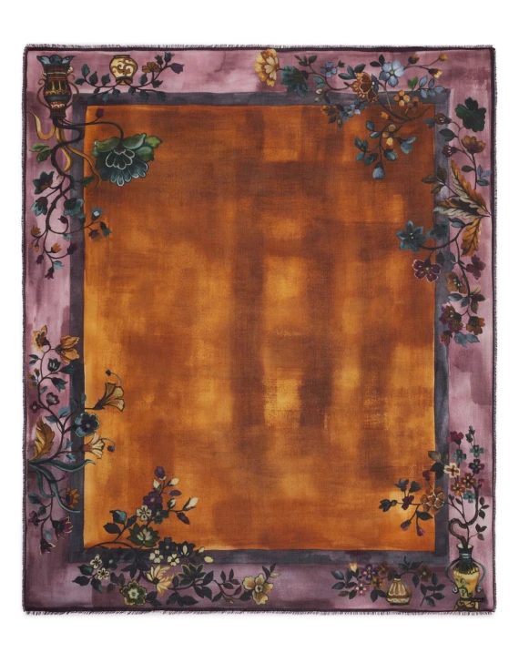stole with "YELLOW CARPET" Persian print FALIERO SARTI
