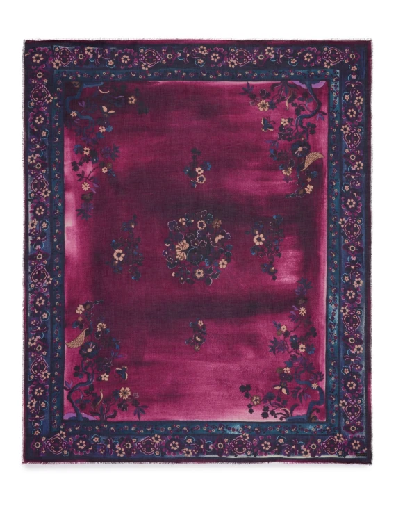 PINK CARPET stola with Persian print FALIERO SARTI