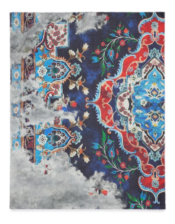 stola con stampa persiana BLUETTE CARPET