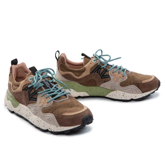 sneakers YAMANO con inserti marroni