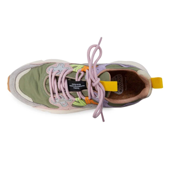 sneakers YAMANO con inserti verde militare