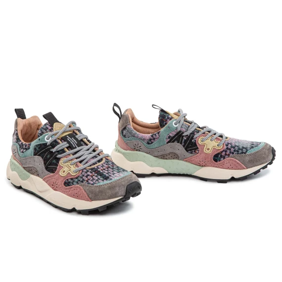Sneakers YAMANO 3 in suede e tessuto