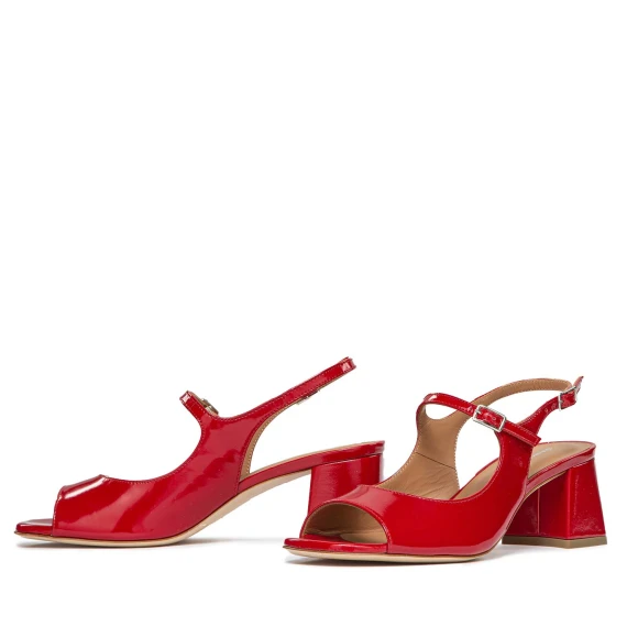 sandali ROMY in vernice rossa