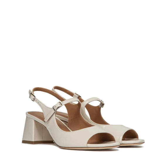 sandali ROMY in vernice bianca