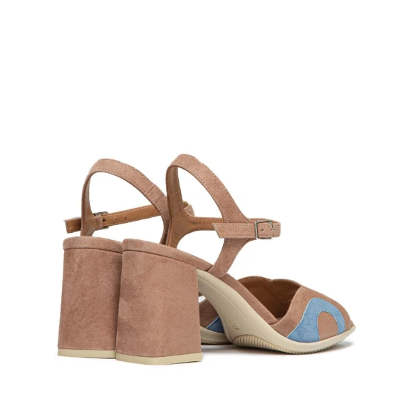 sandali in camoscio FLEX con inserti jeans