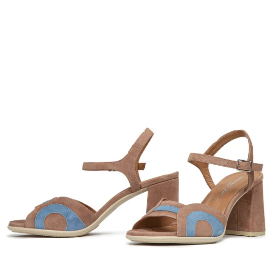 sandali in camoscio FLEX con inserti jeans