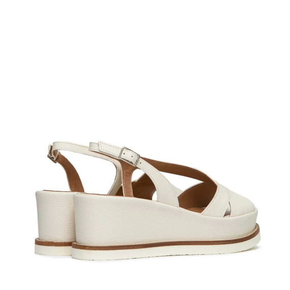 zeppe asimmetriche JILXLG in pelle bianca