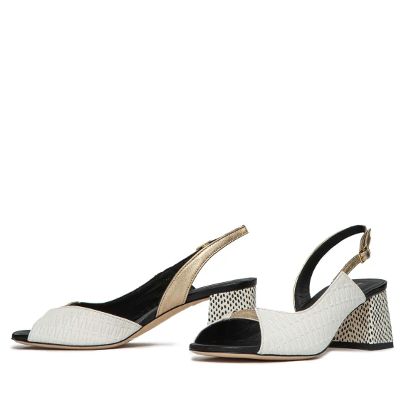 sandali ROMY in pelle multimateriale